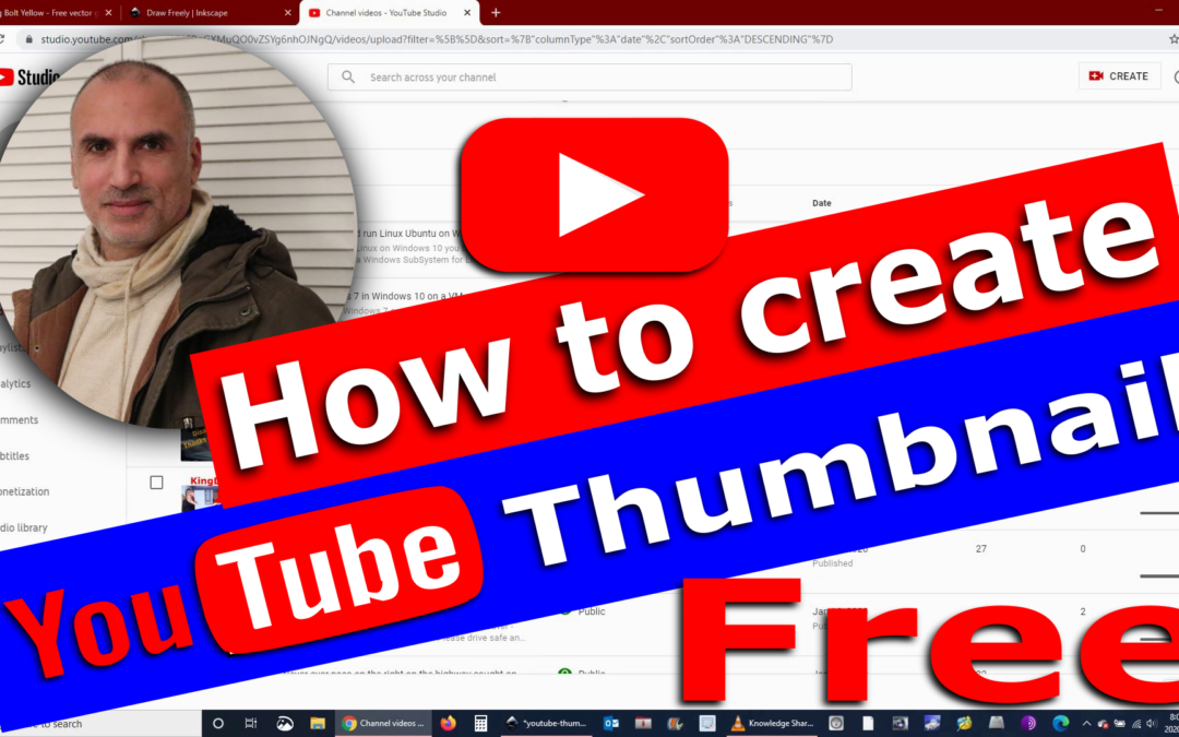 Create an attractive YouTube thumbnail fast, easy and free with Inkscape