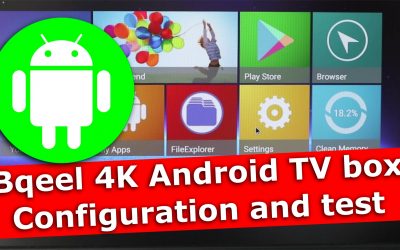 4k android TV Box Bqeel U1 pro. Unboxing, connecting, configuring and test