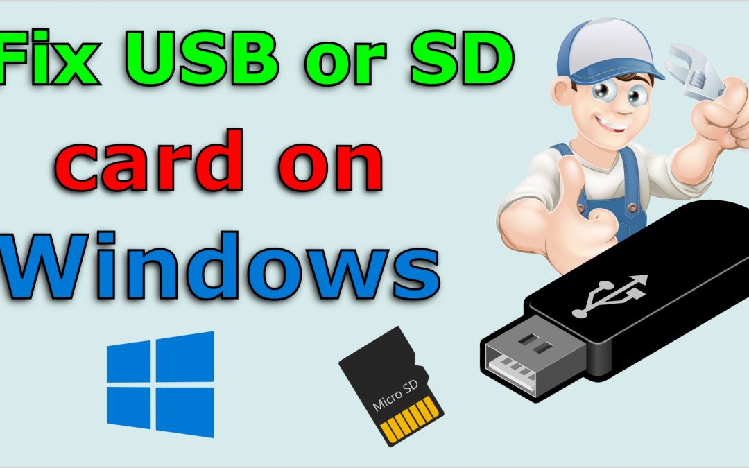 How to fix an unusable USB key or SD card with Diskpart on Windows