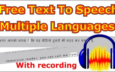 How to use Microsoft immersive reader free to record text to speech in multiple languages