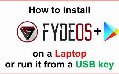 Install FydeOS on Laptop or run it from usb with google play store in details
