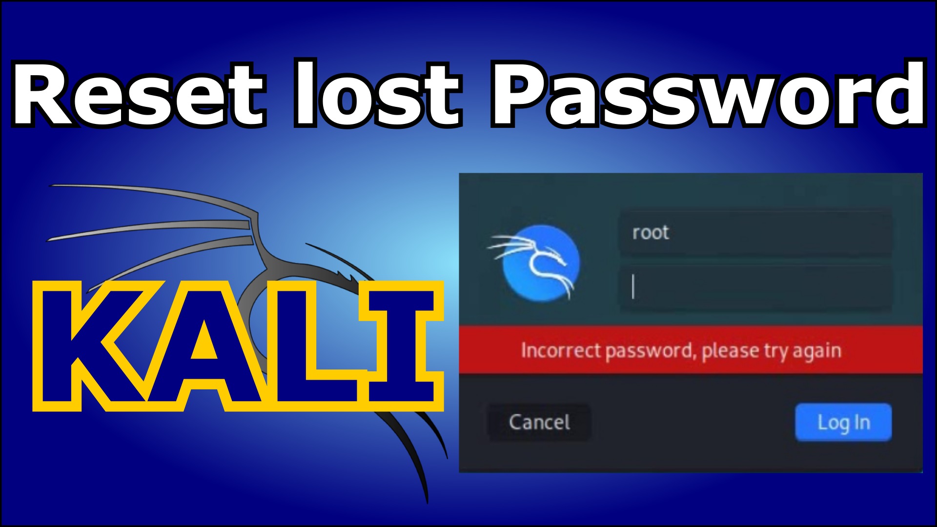 How to reset lost root password in Kali Linux step by step