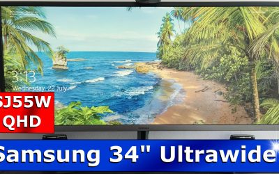 Samsung SJ55W 34 inch Ultrawide WQHD Monitor. Unboxing, setting up and review. LS34J552WQNXZA