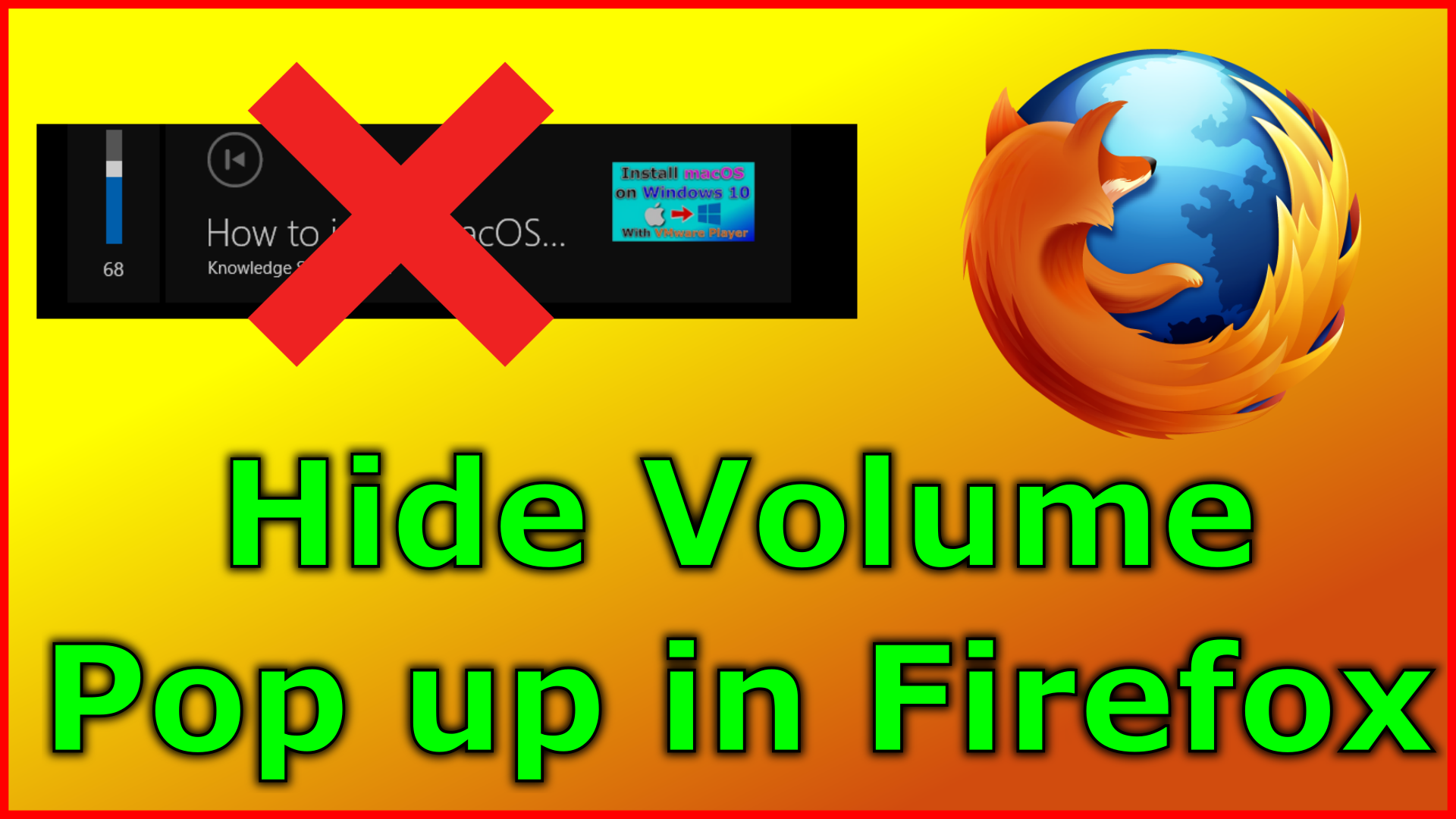 Hide volume overlay pop up in Firefox