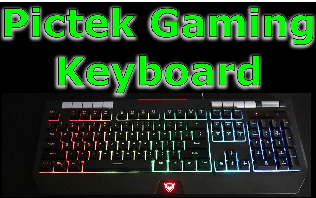 Affordable gaming keyboard Pictek full RGB with volume knob