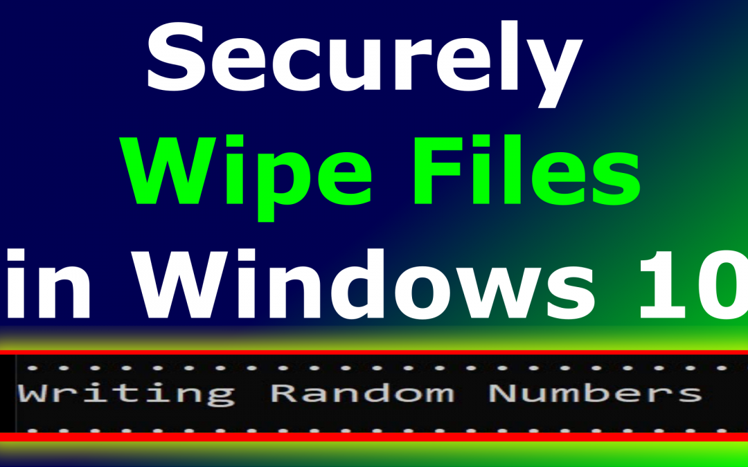 How to securely wipe a hard drive or USB key in Windows 10 with Cipher