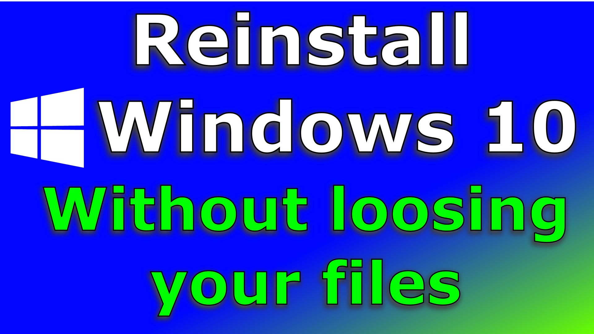How to reinstall Windows 10 without loosing your files and without external media