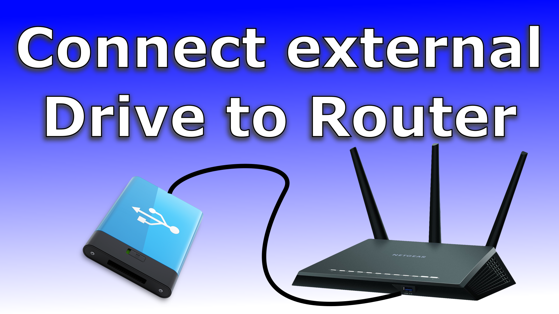 How to connect an external drive to the USB port of your router for backup and storage