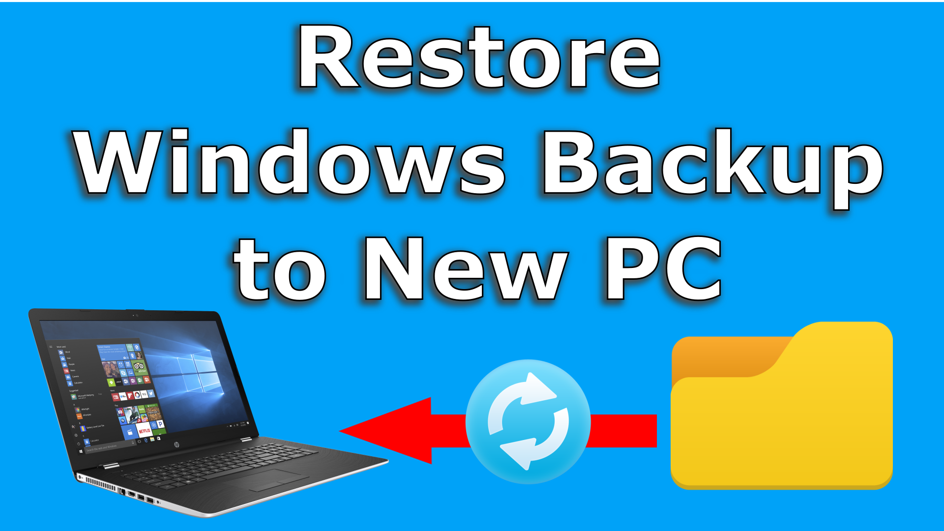 restore windows 10 backup to new pc