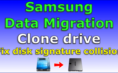 Use Samsung Data Migration to clone drive also fix disk collision error