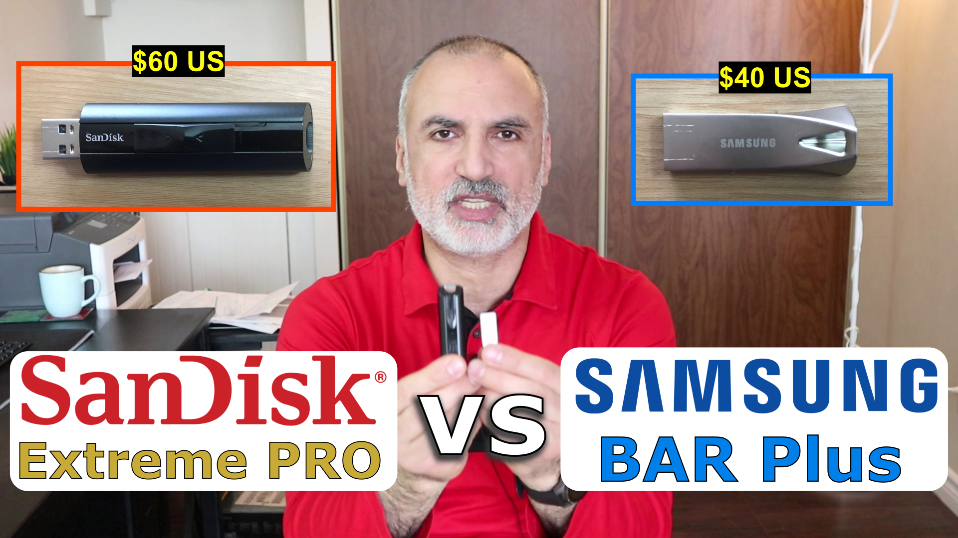 Samsung Bar Plus vs Sandisk Extreme Pro USB Key