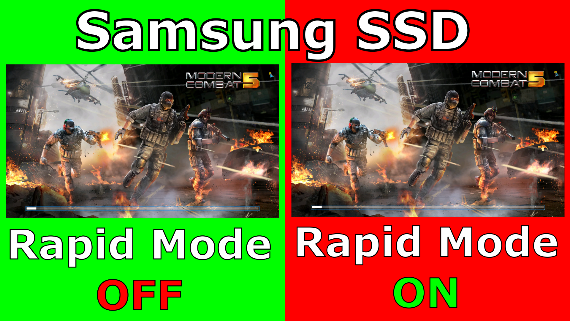 Samsung SSD Rapid Mode On vs Rapid Mode Off