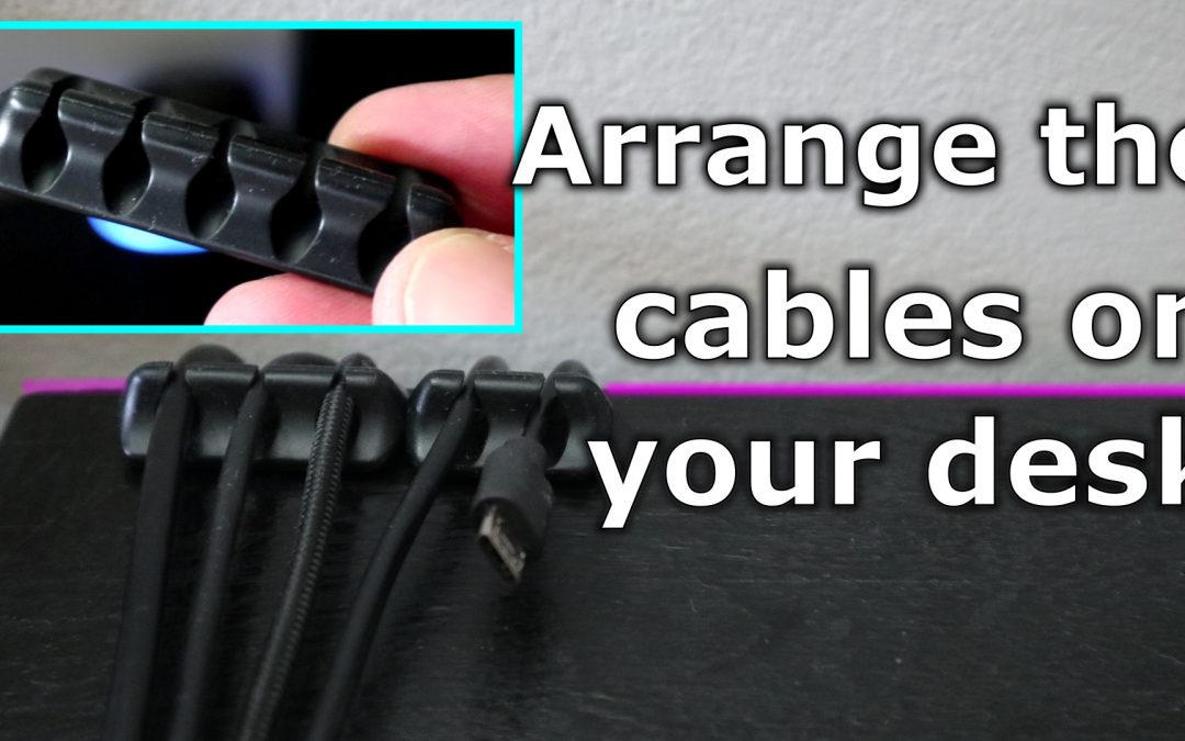Arrange PC cables on your desk with a cable clip holder