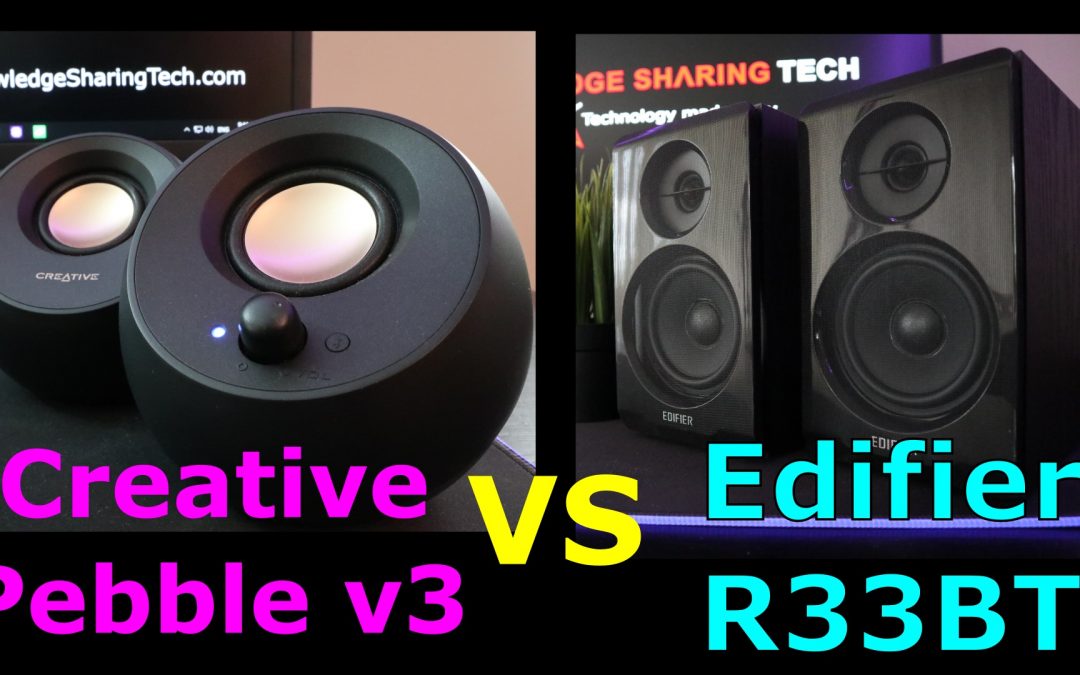 Creative pebble v3 compared to Edifier R33BT