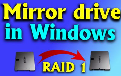 How to establish a RAID 1 volume in Windows