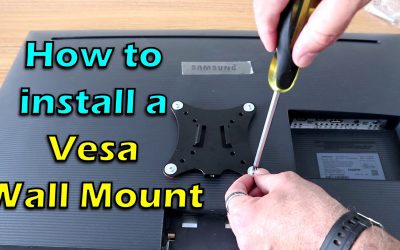 Install a slim Vesa Wall Mount for Monitor or TV