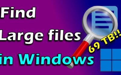Finding large files in Windows