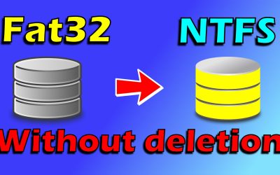Convert FAT32 to NTFS without loosing files
