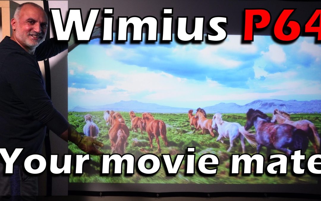 Affordable FHD 1080p video projector Wimius P64 autofocus & auto-keystone