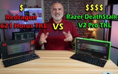 High end Razer DeathStalker v2 Pro TKL vs Budget Redragon K621 Horus TKL gaming keyboards review