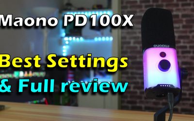 XLR/USB Gaming Mic with RGB for Streaming Maono PD100X